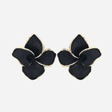 BLACK FLORAL ANTITARNISH EARRING