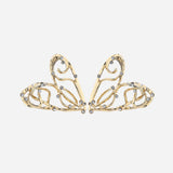 GOLD PLATED HEART CROWN ANTITARNISH EARRING