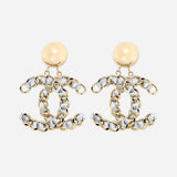 DUEL CROSS GOLD PLATED ANTITARNISH EARRING