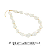 Pearls Gold Plated Necklace With Adjustable Chain