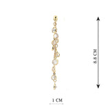 SHINY CZ STONE GOLD PLATED ANTITARNISH EARRING