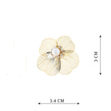 GOLDEN PETALS CZ STONE ANTITARNISH EARRING