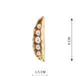 PEAS SHAPE GOLD PLATED ANTITARNISH EARRING