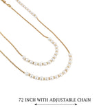 GOLD PLATING SHELL PEARL ANTITARNISH NECKLACE