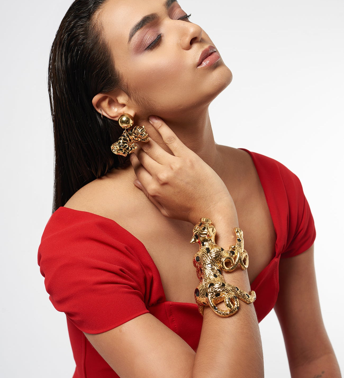 La Tiger Statement Earring