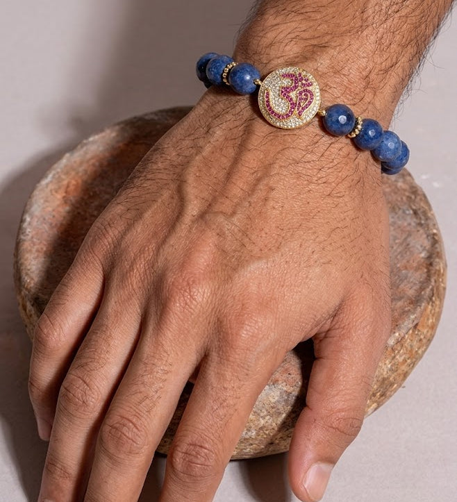 The Royal Blue Om Rakhi