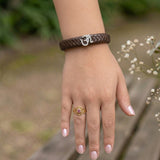 Radiant Om Leather Band