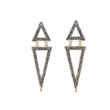 Gold Plated Long Earrings for Women with CZ Stones