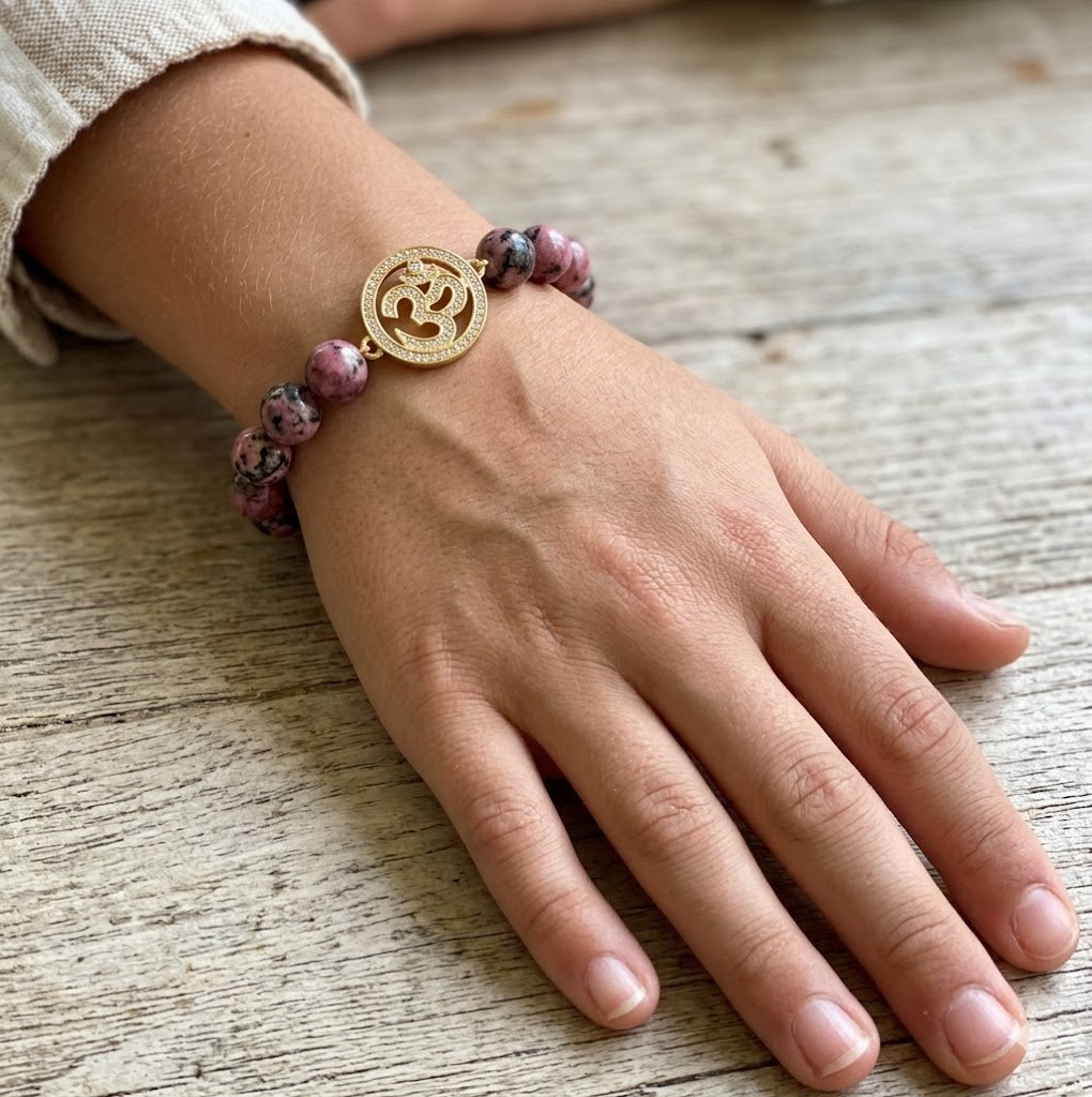 Sleek Beaded Om Rakhi