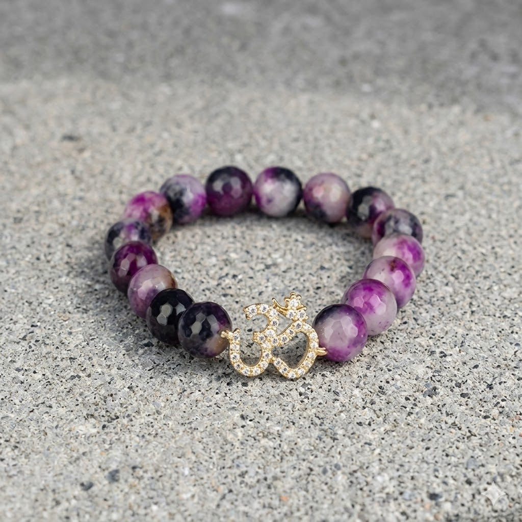 The Royal Amethyst Om Rakhi
