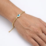 Elegant Evil Eye Protection Bracelet Rakhi for Brother