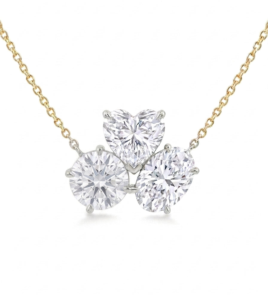 The Trio Cluster Necklace