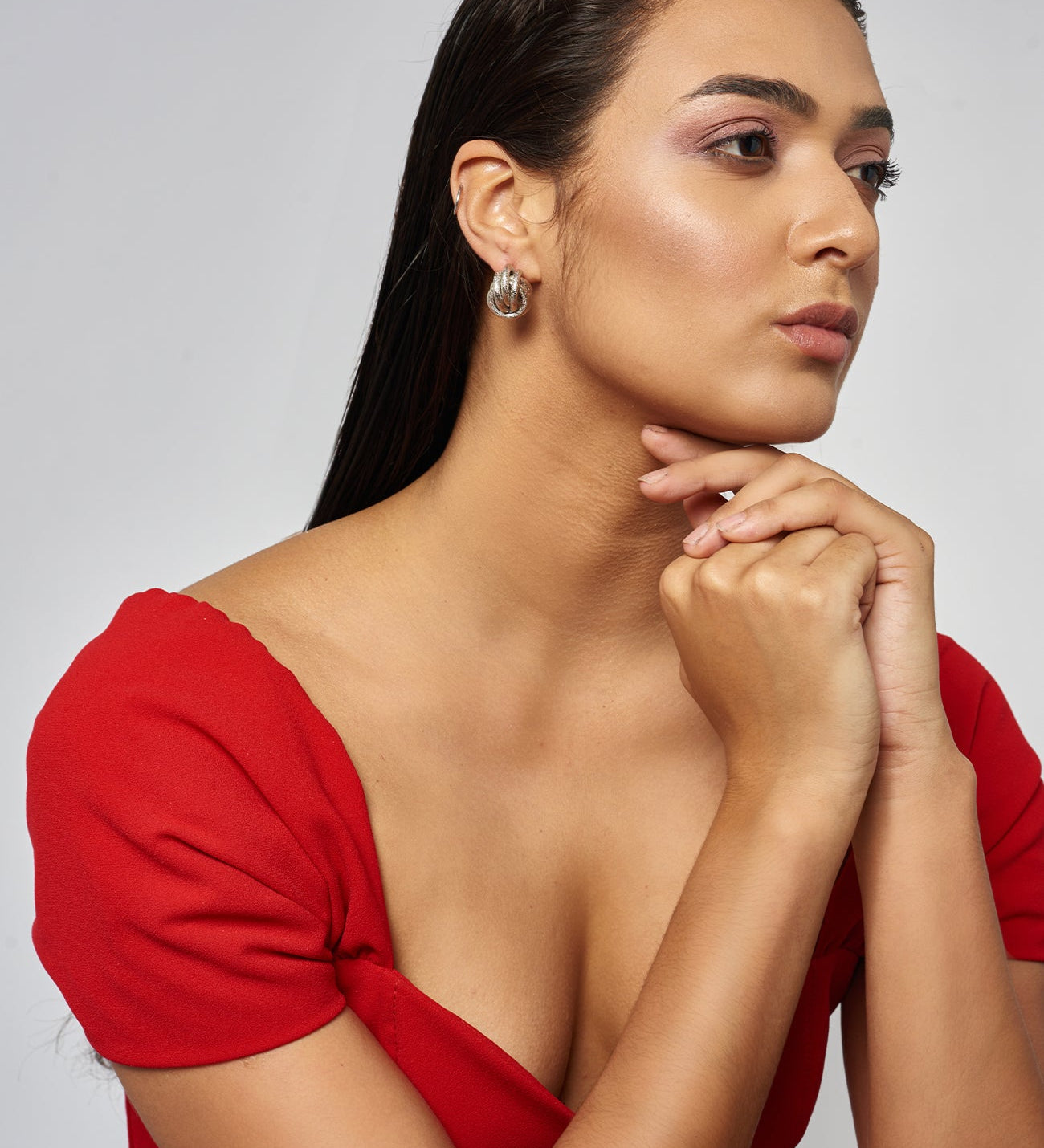 La Tree Knot Earrings - Silver