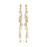 SHINY CZ STONE GOLD PLATED ANTITARNISH EARRING