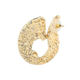 CIRCULLAR MAIN CHARACTER GOLD PLATED EARRING