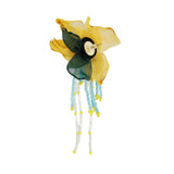 Yellow And Blue Elegant Combination Earring