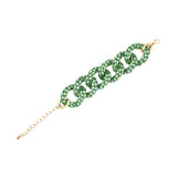 Green Gold Plated Bracelet With Adjuatable Chain