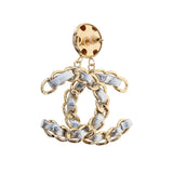 DUEL CROSS GOLD PLATED ANTITARNISH EARRING