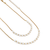 GOLD PLATING SHELL PEARL ANTITARNISH NECKLACE