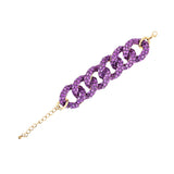 Violet Gold Plated Bracelet With Adjustable Chain