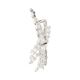 Silver American Diamond Dangling Ear Huggies