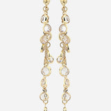 SHINY CZ STONE GOLD PLATED ANTITARNISH EARRING