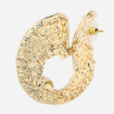 CIRCULLAR MAIN CHARACTER GOLD PLATED EARRING