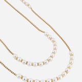 GOLD PLATING SHELL PEARL ANTITARNISH NECKLACE
