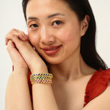Multi coloured Studded set of 3 Bangles