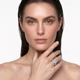 The Heart-Shaped Solitaire with Side Stones