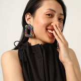 Multi Colour Square Earrings