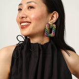 Multi Colour Square Earrings