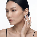 SILVERY CRYSTAL STUD