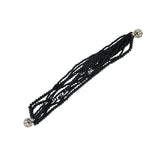 Black Silver Plated Bracelet With Magnetic Lock