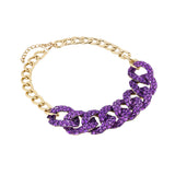 Violet Gold Plated Neckalce With Adjustable Chain