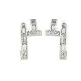 Luna Grace Silver Stud Earrings