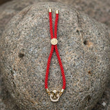Premium Ganesha Charm Rakhi with Red Rope Band