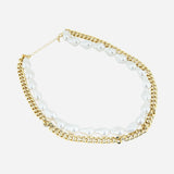 Glowing Up Gold Plated Dual Necklace With Adjustable Chain