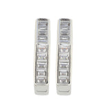 Noble Silver Huggie Hoop Earrings