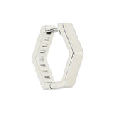 Noble Silver Huggie Hoop Earrings