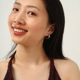 Imperial Silver Hoop Earrings