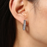 Noble Silver Huggie Hoop Earrings