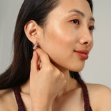 Noble Silver Huggie Hoop Earrings