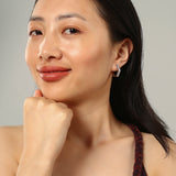 Noble Silver Huggie Hoop Earrings