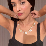 Gold plated evil eye necklace