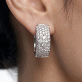 SILVERY CRYSTAL STUD