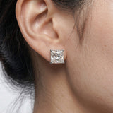 PRINCESS CUT SOLITAIRE 2CT STUD