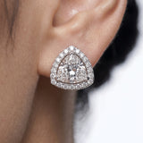 TRIANGLE SOLITAIRE 1.5CT EARRINGS