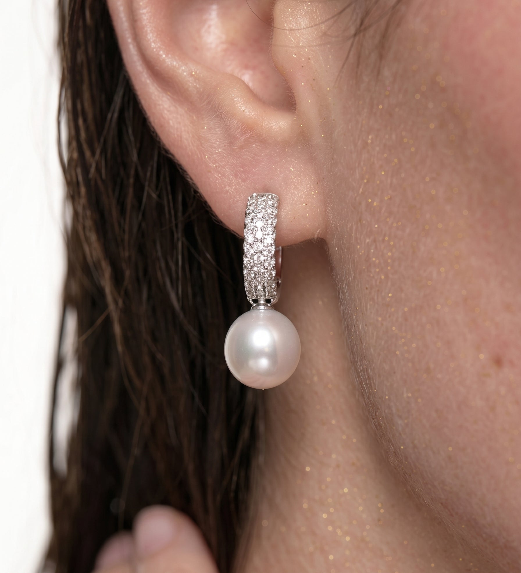 DOUBLE HALO DROP EARRING