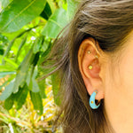 Colour Burst Enamel Star Earrings - Zevar King